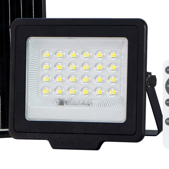 Lampa solarna ogrodowa Norla SLR-42563-50W Italux LED 50W 4000K IP65 czarna
