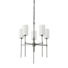 Wisząca lampa abażurowa DARLING ST-9501-5 BLACK czarny biały