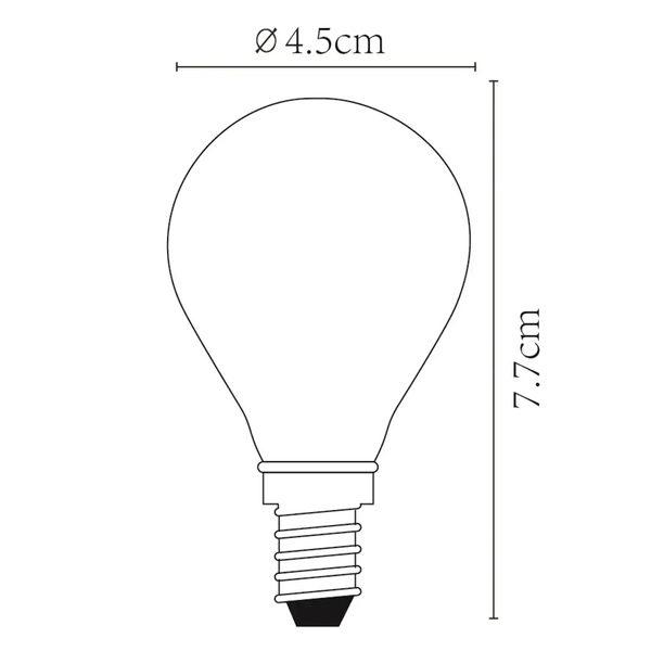 Żarówka bańka LED 49022/04/60 Lucide E14 4W 2700K 360lm przezroczysta