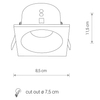 Lampa podtynkowa do łazienki Delta 8370 czarny wpust schodowy