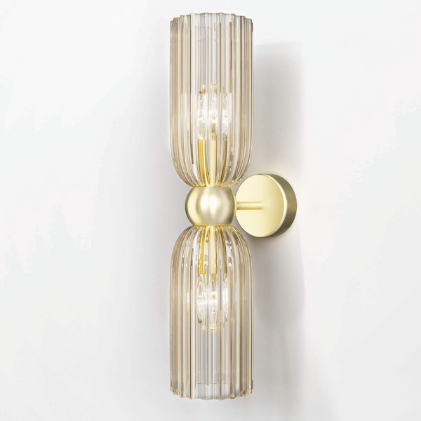Lampa naścienna z kloszami Antic MOD302WL-02CG szkło złoty