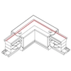 Kątowy L-ŁĄCZNIK uziemienie lewe CTLS POWER L CONNECTOR CTLS 8705 Nowodvorski do 3-fazowej szyny natynkowej 230V biały