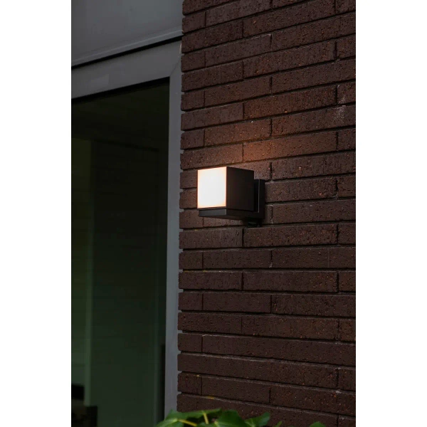 Elewacyjna LAMPA kinkiet CUBA 5193803012 Lutec kwadratowa OPRAWA metalowa LED 12W 3000K ścienna IP54 czarna