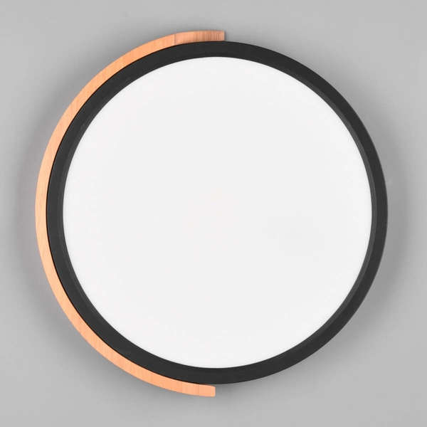 Kuchenny plafon Jano R67201132 LED 20W 3000K okrąg drewniany czarny