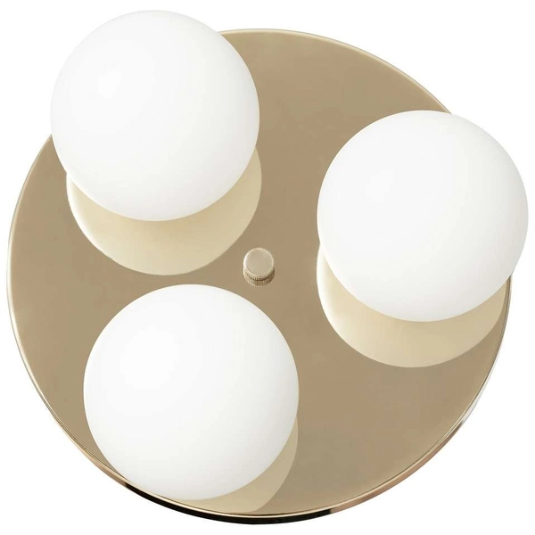 Modernistyczna LAMPA sufitowa MIJA 30668305 Kaspa okrągła OPRAWA szklane kule PLAFON balls łazienkowy IP44 złoty biały