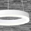 Nowoczesna LAMPA wisząca FOKKO 308504 Polux okrągły zwis LED 9W 3000K ring do salonu biały