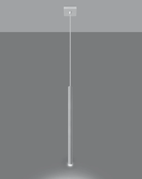 LAMPA wisząca STELLO SL.0465 metalowa OPRAWA zwis sopel tuba biała