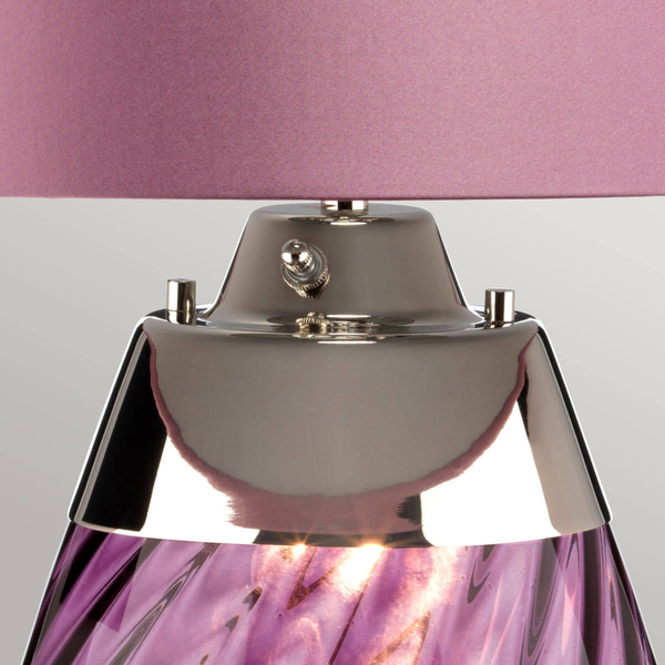Stolikowa lampa nocna Lena LENA-TL-L-PLUM szklana śliwkowa
