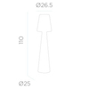 Ogrodowa lampa podłogowa Lola LUMLL110OFNW King Home IP65 dekoracyjna biała
