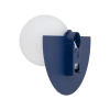 Lampa naścienna półokrąg SATURN granatowa biała szklana 1xG9 do salonu kula 12601