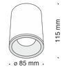 Downlight sufitowy Zoom C029CL-01W Maytoni do łazienki IP65 biały