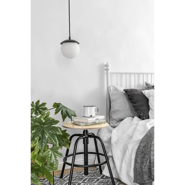 Wisząca lampa okrągła Kuul KLF122P0 ball kula czarna biała