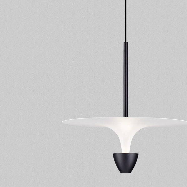 Wisząca lampa talerz UCURENA LE44640 LED 11W 3000W metalowa biała czarna