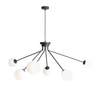 Wisząca lampa salonowa Holm 1082K1 Aldex szklane kule stick czarne białe
