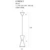 Kuchenna lampa wisząca CORNET P0330 LED 5W 3000K metal czarna złota