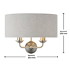 Lampa ścienna abażurowa Highclere 94403 Endon beżowy chrom