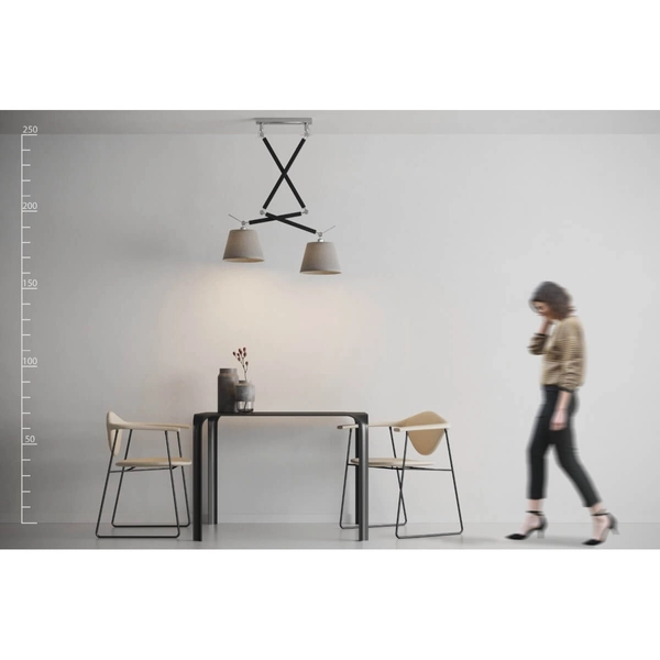 Regulowana lampa wisząca Zyta AZ1846+2xAZ2601 Azzardo czarna szara