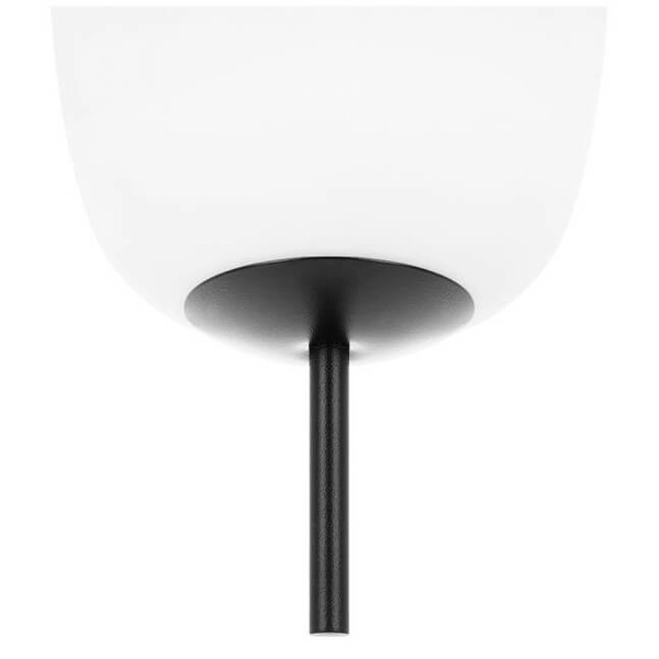 Wisząca lampa szklana do łazienki Epli Mini EM0122PS0 IP44 czarna biała