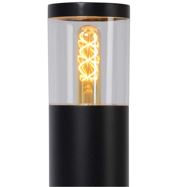 Czarny słupek ogrodowy Fedor 14899/50/30 okrągły outdoor metalowy