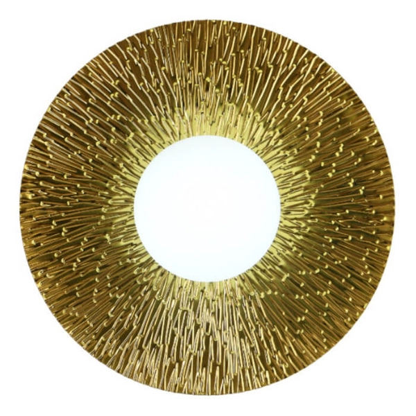 Kinkiet ścienny do salonu SUN ST-FB230946-D40 okrągły biały złoty