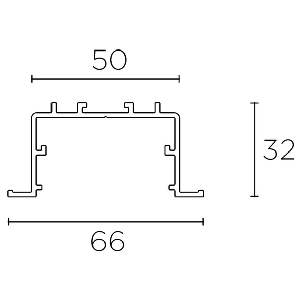 Lampa liniowa Lupinus 2120004102-1 Elkim LED 20W 3000K wpustowa biała