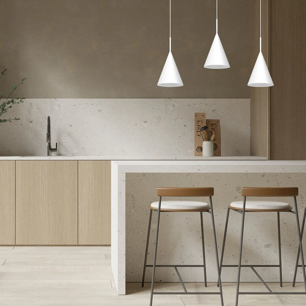 Zwisająca lampa Capital MLP0965 Milagro do jadalni trójkątna biały