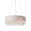 Wisząca lampa glamour Malmesbury 94396 kryształki abażur szary chrom