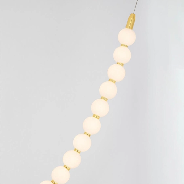 Lampa zwisająca MOCA LE44208 LED 48W 3000K pearl bubbles biała złota