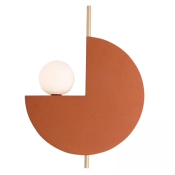 Ścienna lampa do jadalni 22204 półkole kula pomarańczowa złota