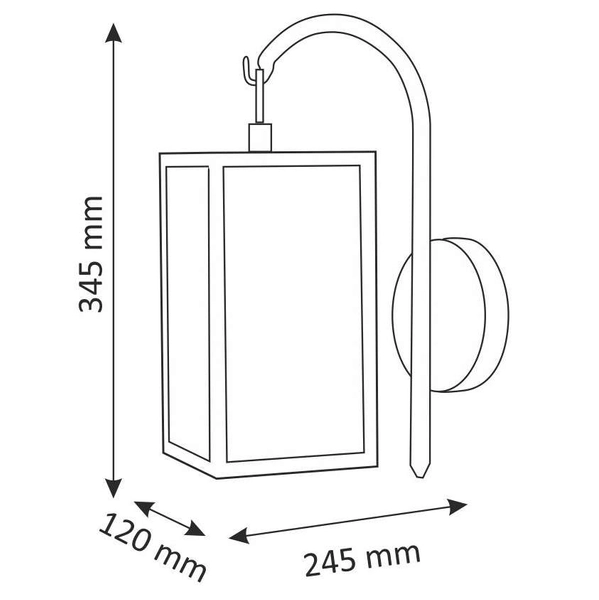 Zewnętrzna LAMPA ścienna MALMO 309174 Polux elewacyjna OPRAWA ogrodowa KINKIET klatka outdoor IP44 grafitowa przezroczysta