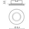 Lampa wpustowa Ika AZ2865 IP65 do zabudowy biała