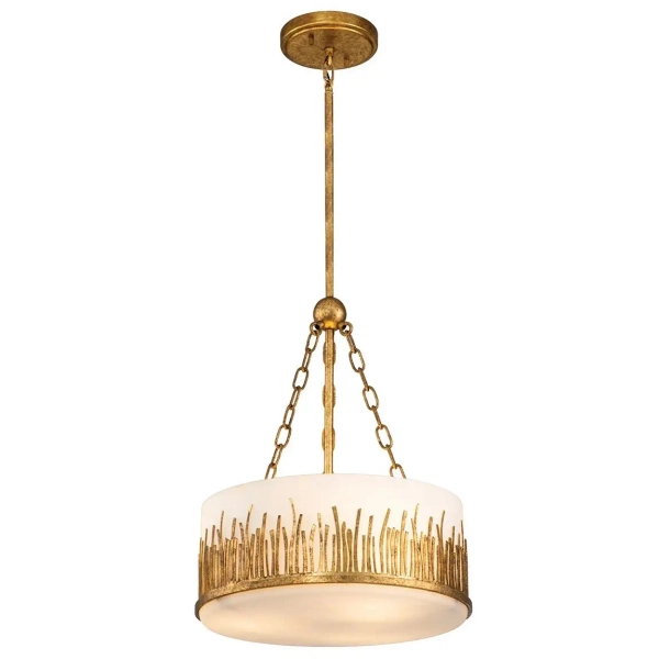 Jadalniana lampa wisząca Sawgrass QN-SAWGRASS-2P-DG-O okrągła biała złota