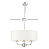 Lampa wisząca z abażurem Nixon 60129 Endon na łańuchu ecru nikiel