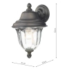 Zewnętrzna lampa elewacyjna Aldgate ALD1635 szklana do ogrodu IP44 czarny