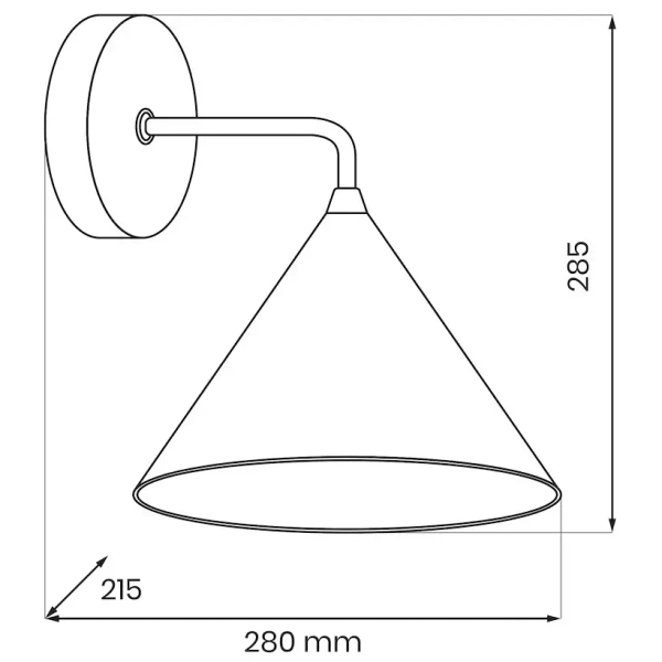 Kinkiet ścienny na wysięgniku Capital MLP2483 stożek zielony