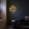 Wisząca lampa Muni 102608 LED 8,53W 3000K balls kule złoty przezroczysty