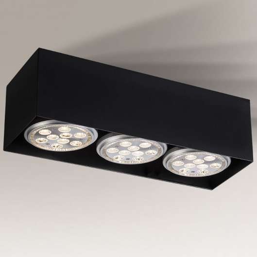 Sufitowa LAMPA natynkowa YATOMI 1212 Shilo regulowana OPRAWA metalowa SPOT czarny