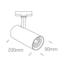Lampa sufitowa do systemu 3-fazowego REO MYL.00093 LED 30W 3000K czarna
