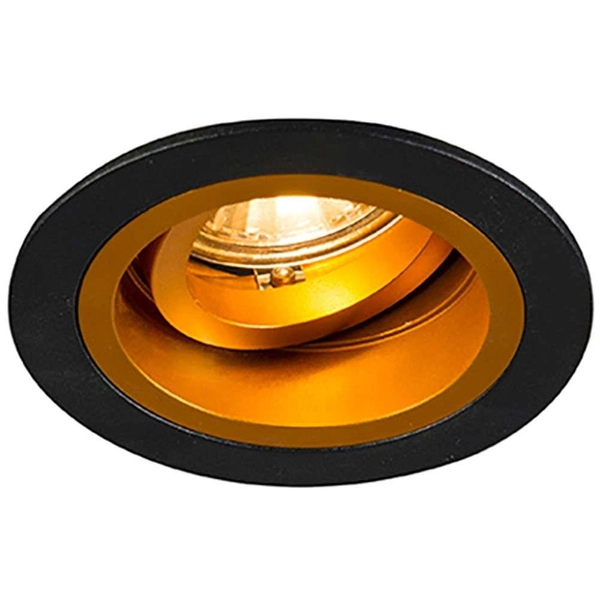 Wpuszczana lampa sufitowa Chuck lampa sufitowa czarna złota