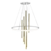 Wisząca lampa salonowa Luna 8979 Amplex pierścień nad stół mosiądz