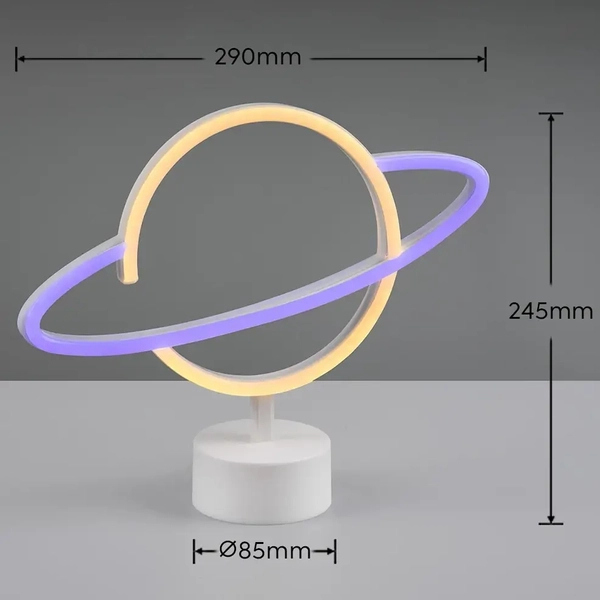 Stołowa lampa sypialniana Planet R55370101 RL Light LED 2W planeta biała