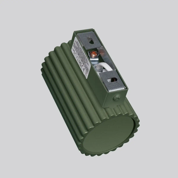 Ryflowany kinkiet ścienny KARBON SL.1656 góra-dół oliwkowy