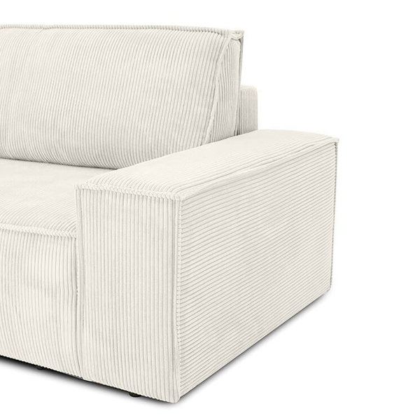 Sofa do salonu rozkładana Pllow KH1501100207 King Home sztruks wygoda jasny beżowy