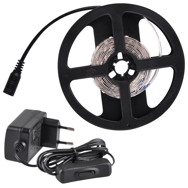 Zestaw taśma LED + zasilacz + włącznik 324160 LED 9W 4000K biała