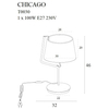 Biurowa lampka z abażurem CHICAGO T0030 Maxlight metal tkanina chrom biała