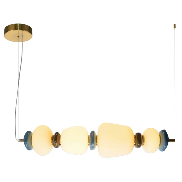 Ceramiczna wisząca lampa Evans PND-94981-4A-GD LED 22W 3000K biała złota