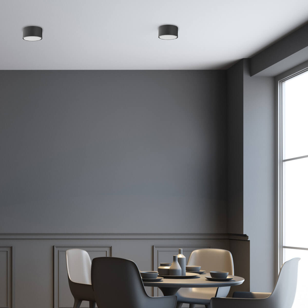 Sufitowa lampa okrągła Top 6241 loftowa round metalowa czarna