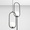 Lampa wisząca RIVA 1086G1 Aldex metalowy zwis do salonu biała kula