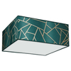 Sufitowa lampa kwadrat ZIGGY MLP7575 Milagro plafon zielony hol