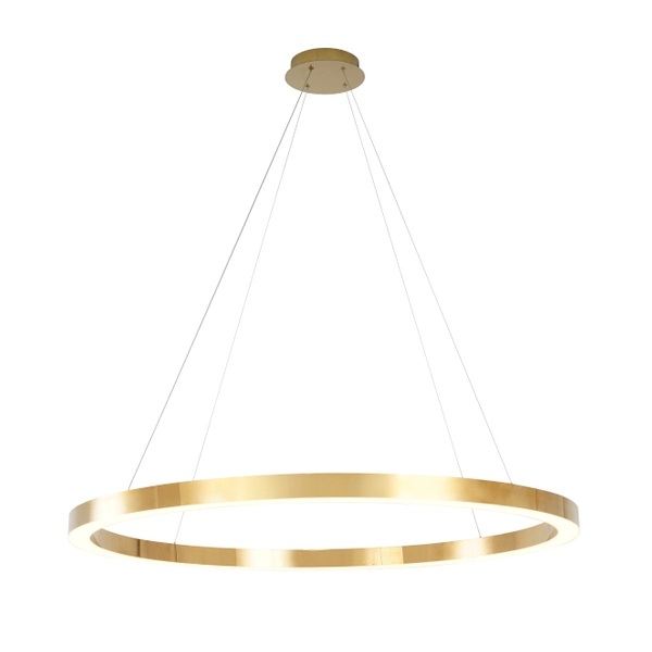 Złota lampa wisząca LED Midway LP-033/1P XL GD Shiny Light Prestige 3000K 65W pierścień